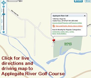 click on the map to get the mapquest directions to Applegate River Golf Course